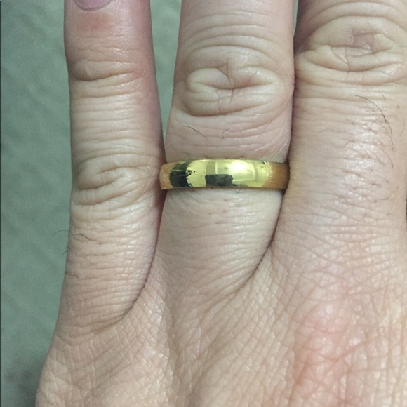 4mm Plain Gold Stainless Steel Ring - Picture 6 of 6